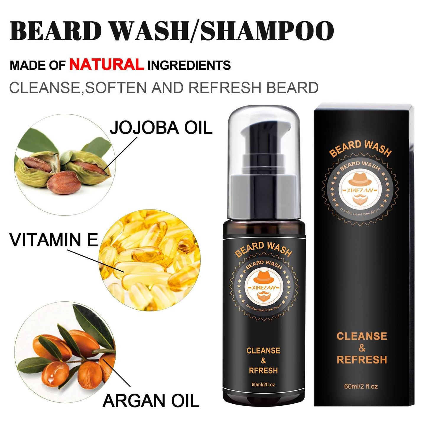 Upgraded Beard Grooming Kit w/Beard Conditioner, Beard Oil, Beard Balm, Beard Brush, Beard Shampoo/Wash, Beard Comb, Beard Scissors, Storage Bag, Beard E-Book, Beard Growth Care Gifts for Men