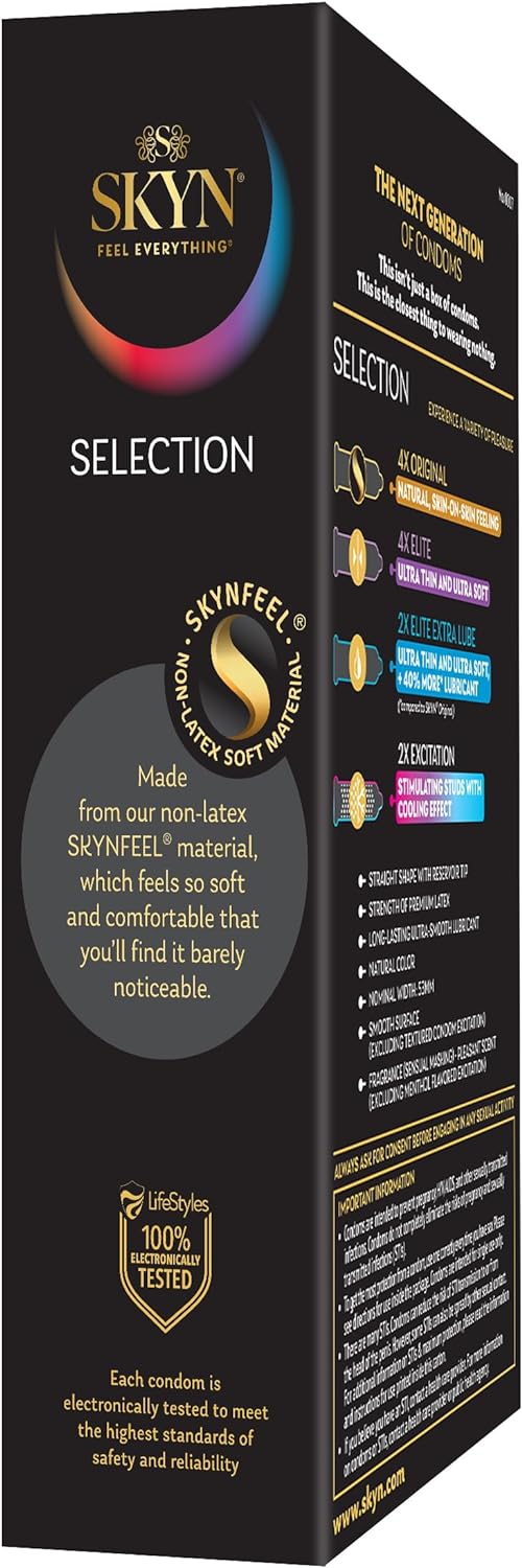 SKYN Selection Non-Latex Condoms - 12 Count; SKYN Original, Excitation, Elite & Elite Extra Lube