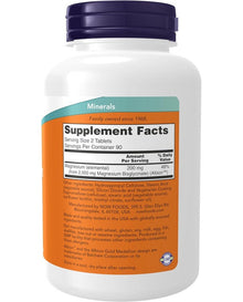 NOW Foods Supplements, Magnesium Glycinate 100 mg, Highly Absorbable Form, 180 Tablets NOW