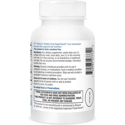 21st Century Healthy Eyes SuperView2 Softgels (120 Count)