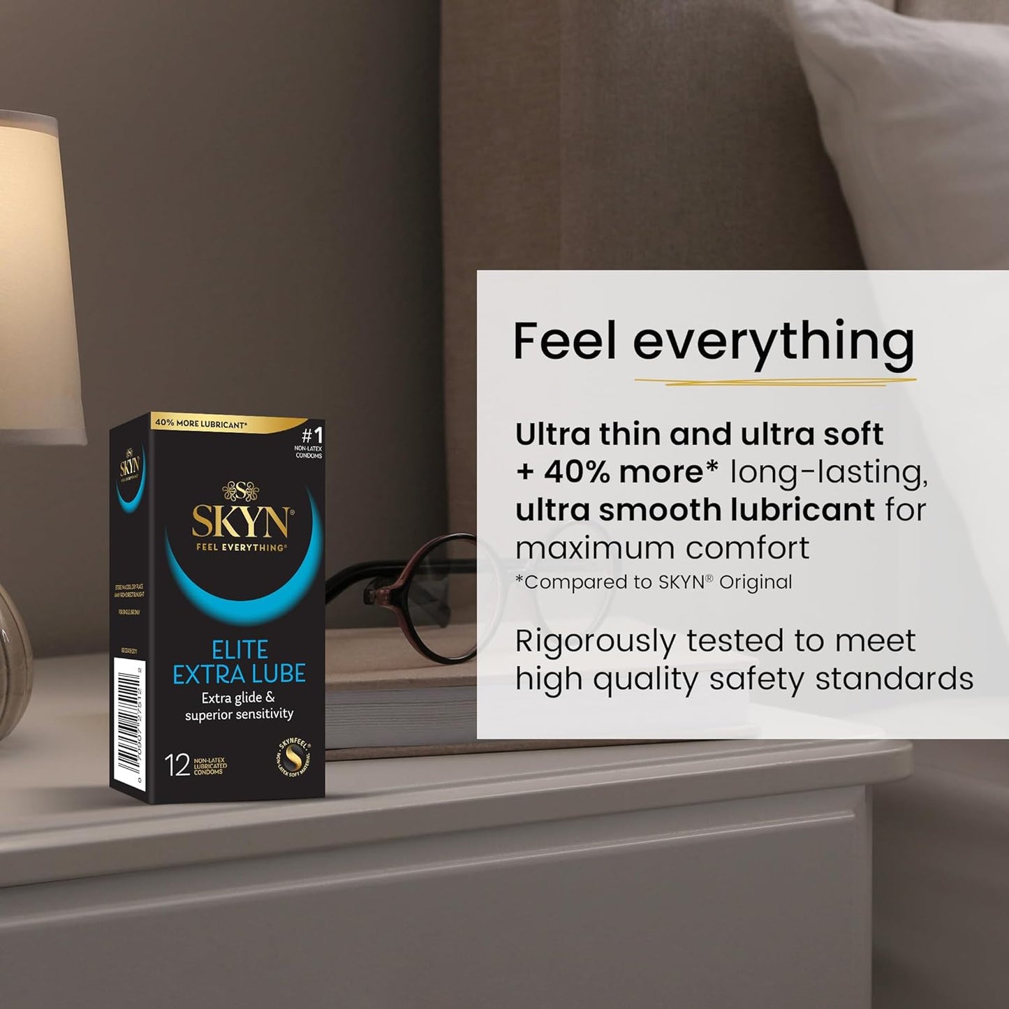 SKYN Elite Extra Lube – Ultra-Thin, Lubricated Latex-Free Condoms