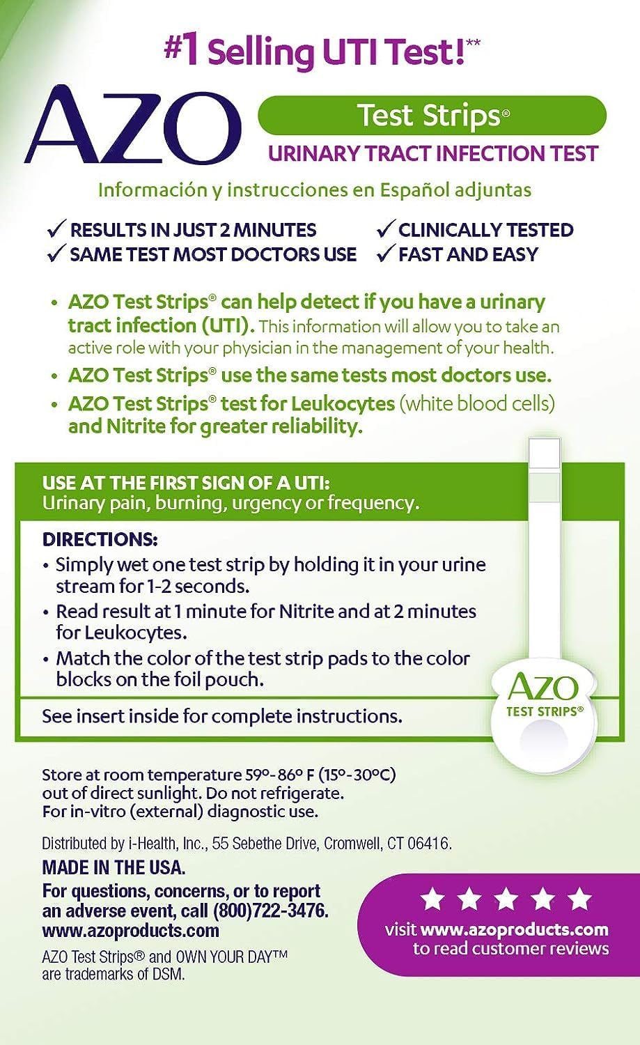 AZO UTI Pain Relief Bundle UTI Test Strips 3ct, Urinary Pain Relief Max Strength 24ct, Cranberry Pro Supplement 100ct