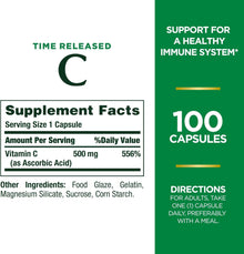 Nature's Bounty Time Released Vitamin C, 500mg, 100 Capsules Nature's Bounty