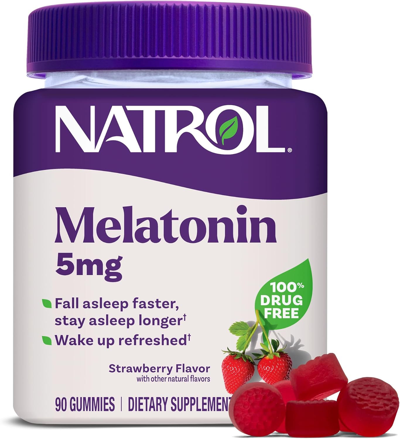 Natrol Melatonin 5 mg, 90 Strawberry-Flavored Gummies