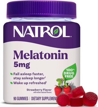 Natrol Melatonin 5 mg, 90 Strawberry-Flavored Gummies