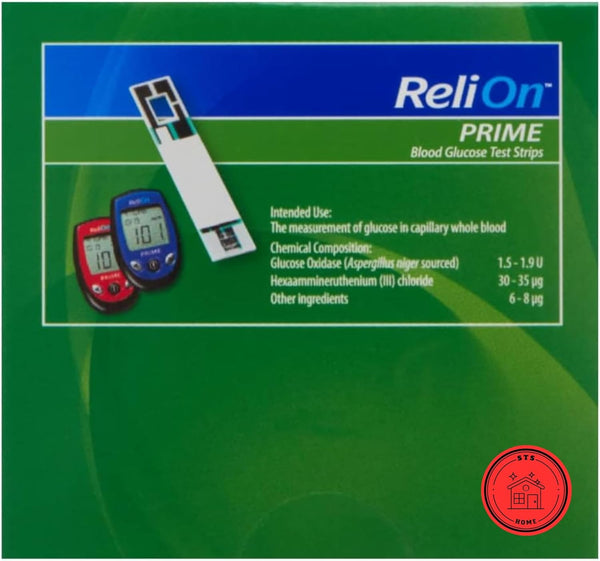 ReliOn Prime Blood Glucose Test Strips 100 Count ReliOnO