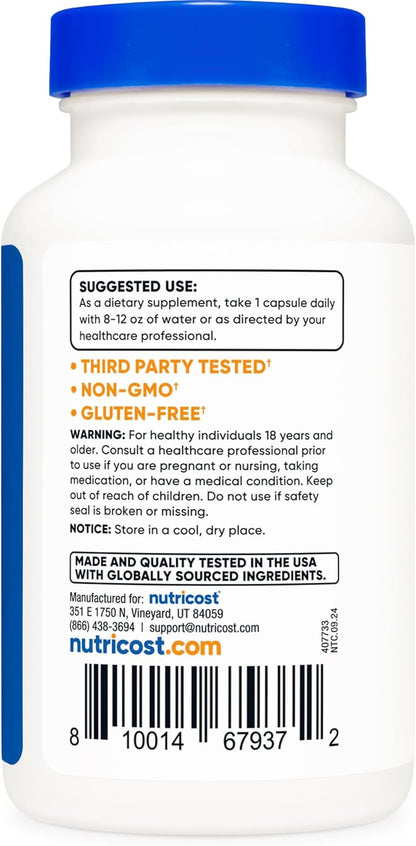 Nutricost L-Theanine 200mg Double Strength, 120 Capsules,