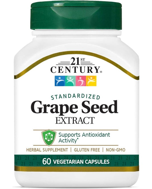 21st Century Grape Seed Extract Veg Capsules, 60 Count