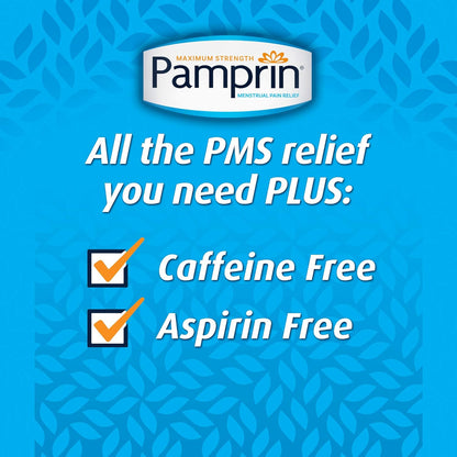 Multi-Symptom Formula, with Acetaminophen, Menstrual Period Symptoms Relief including Cramps, Pain, and Bloating, 40 Caplets