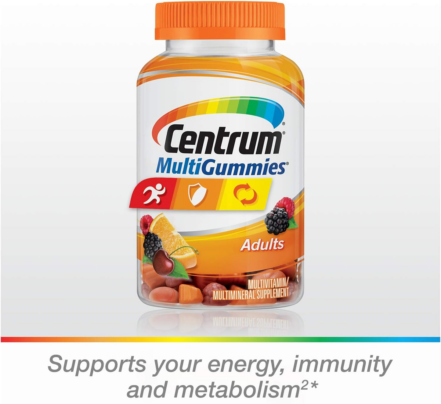 Centrum Multivitamin Gummy for Adults 50 Plus, Assorted Flavor, Fruit, 120 Count