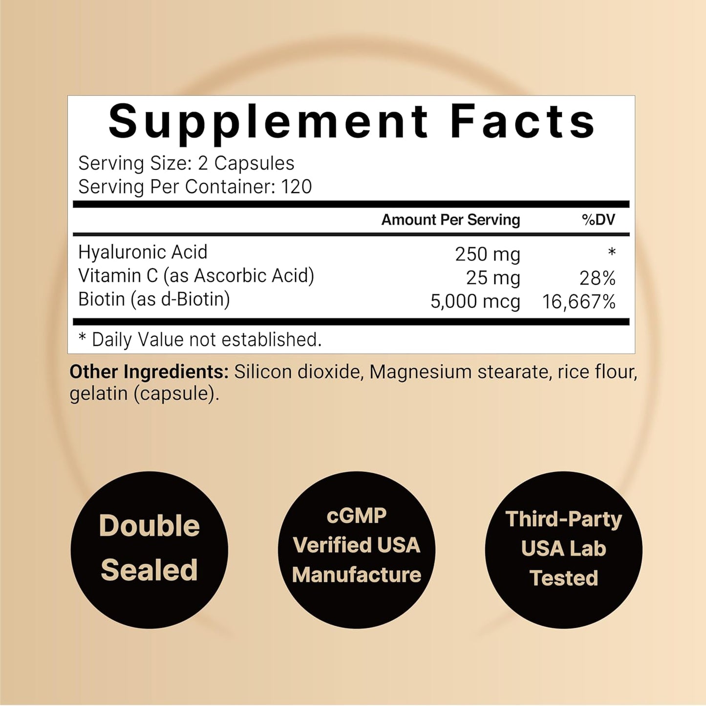 NATUREBELL: Acid Supplements with Biotin 5000mcg & Vitamin C