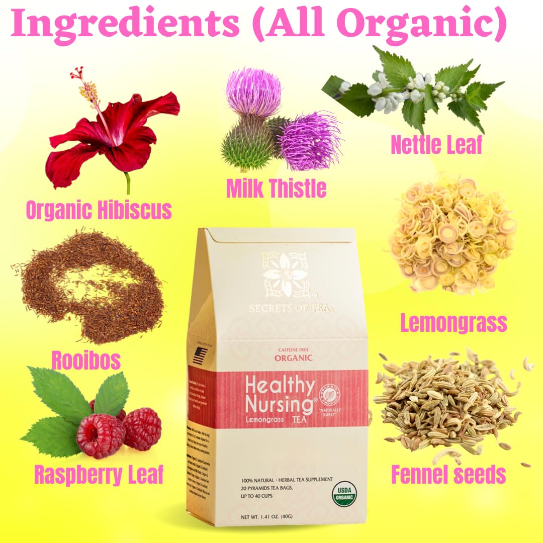 Lactation tea, healthy nursing by Secrets of Tea - ( Up to 40 Servings)