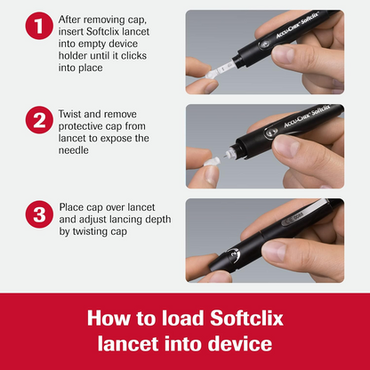 Accu-Chek Softclix Diabetes Lancing Device and 110 Softclix Lancets for Diabetic Blood Glucose Testing