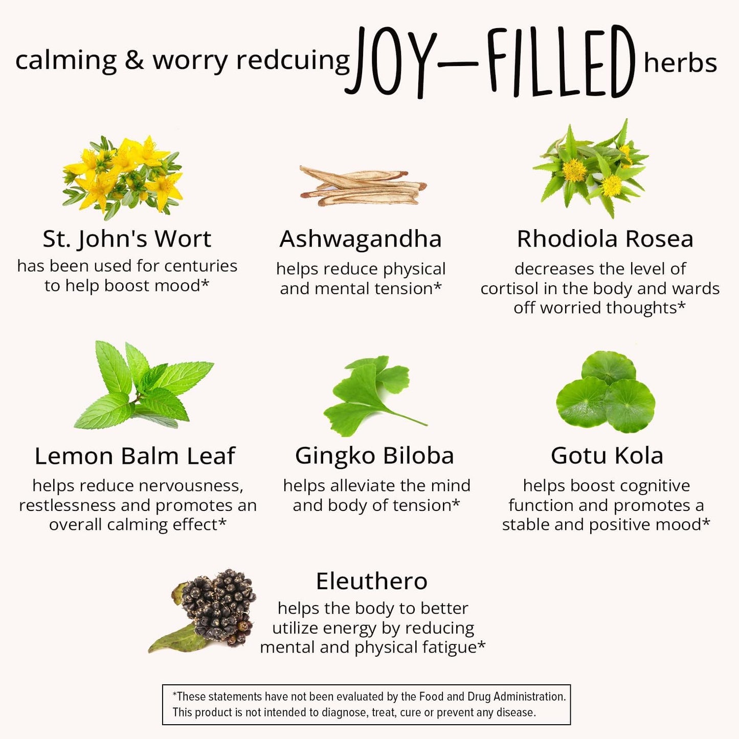 Joy-Filled Mood Support Supplement with St. Johns Wort | Stress Relief Supplement - 60 ct