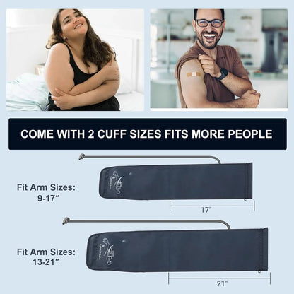 LIVAROCI Pressure Monitor, 9-17'' & 13-21'' Extra Large Blood Pressure Cuff Upper Arm, LED Color Backlit Screen Automatic Digital Blood Pressure Machine with USB Cable and 4 AAA Batteries LIVAROCI