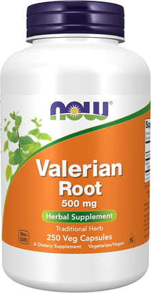NOW Foods Supplements, Valerian Root (Valeriana officinalis) 500 mg, Herbal Supplement, 250 Veg Capsules now