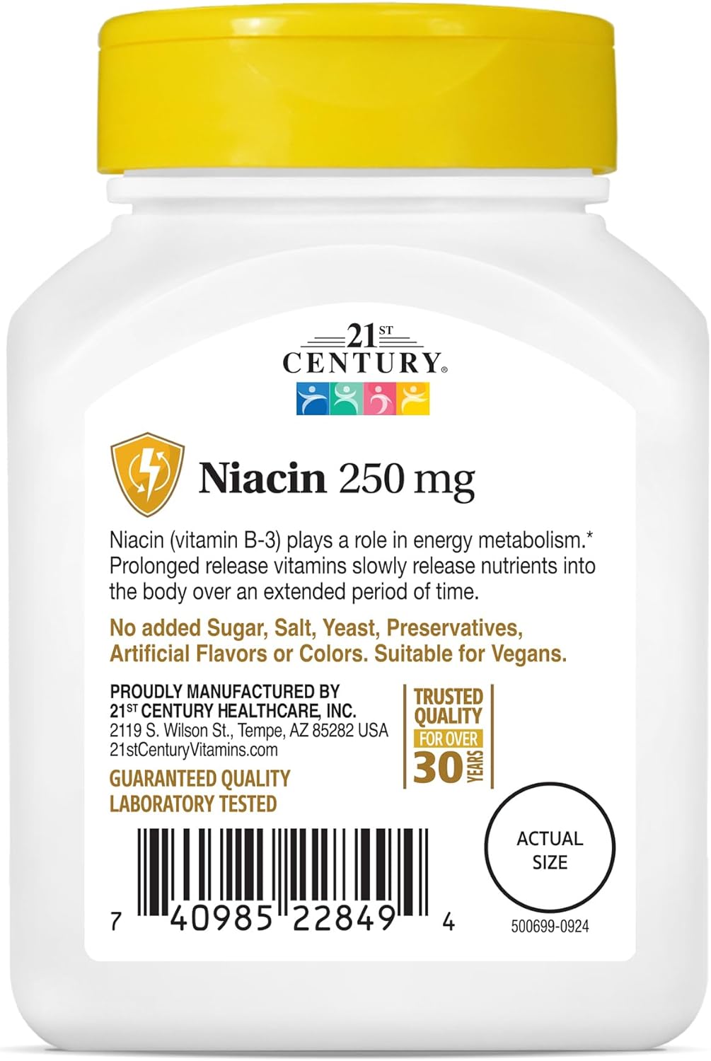 21st Century Niacinamide 250 mg Prolonged Release Tablets, 110 Count