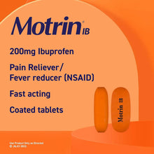 Motrin Ibuprofen 200mg Tablets for Fever, Muscle Aches, Headache & Backache, 50 ct Motrin IB