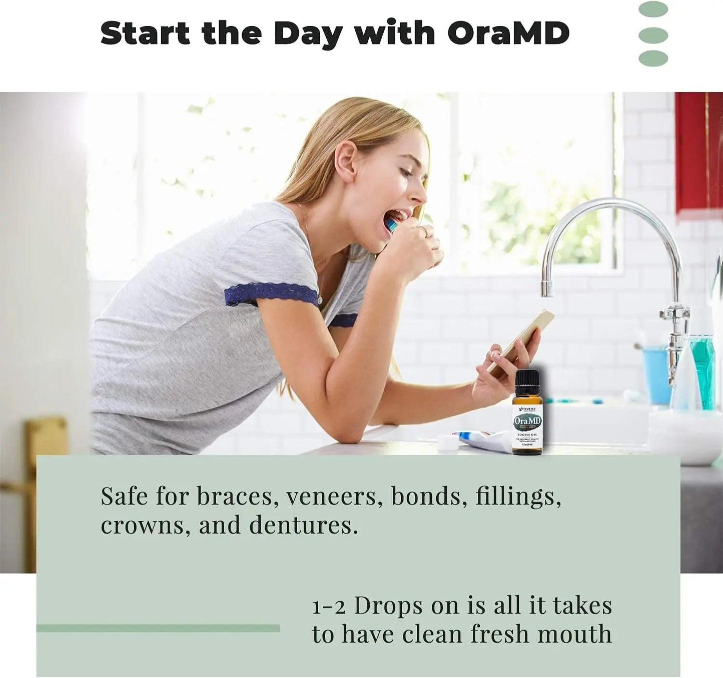 OraMD Original Tooth Oil (2)-Natural Solution for Healthy Teeth & Healthy Gums OraMD