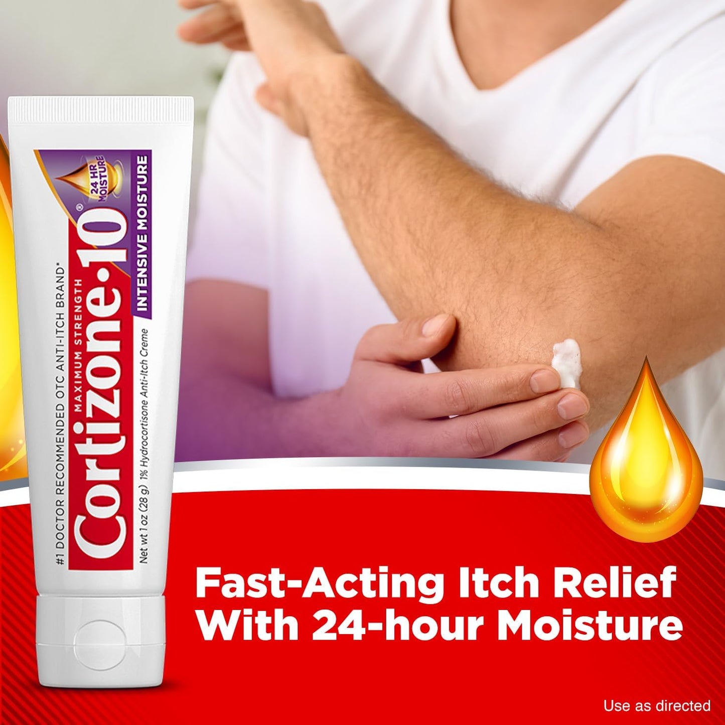 Cortizone 10 Maximum Strength Intensive Moisture Anti-Itch Cream, 1% Hydrocortisone, 1 oz