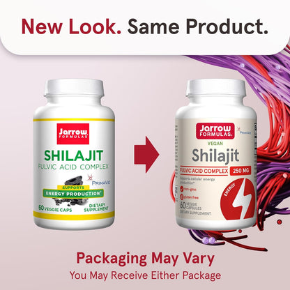 Jarrow Formulas® Shilajit 250 mg, Dietary Supplement, 60 Veggie Capsules
