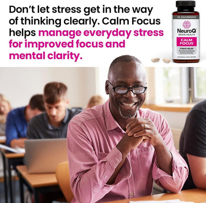 NeuroQ Calm Focus Capsules - Stress Relief Supplement -  60 Capsules