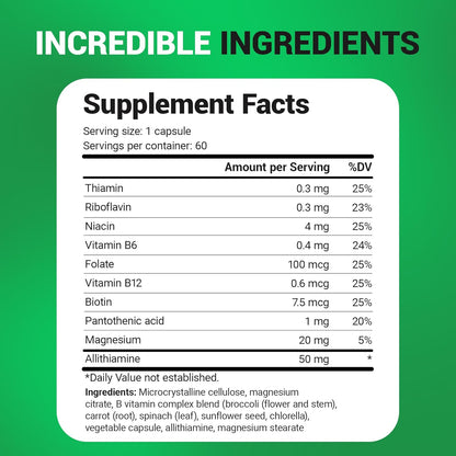 Dr. Berg Natural Vitamin B1 B6 B12 Complex - 60 Capsules