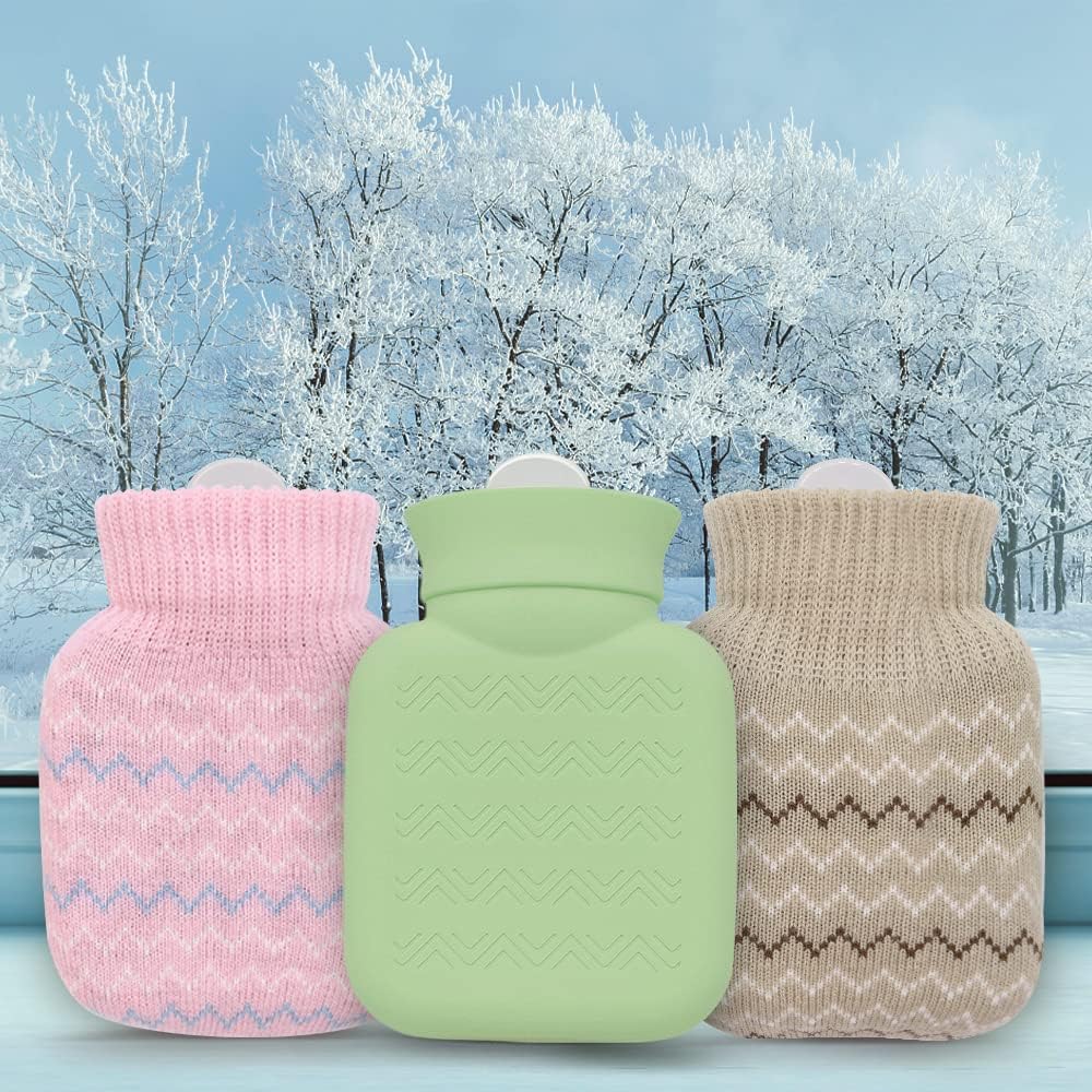 320ml Hot Water Bottle with Knited Cover