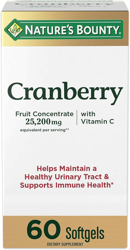 Nature's Bounty Cranberry softgels 25,200 mg 60 softgels