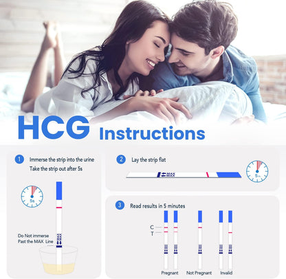 Femometer Pregnancy Tests Early Home Detection, Pruebas De Embarazo 99% Accurate Rapid Results, 3 Pack HCG Test Sticks for at Home Use