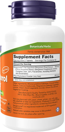 NOW Foods Supplements, Cholesterol Pro™ with Bergamonte™ , 120 Tablets now