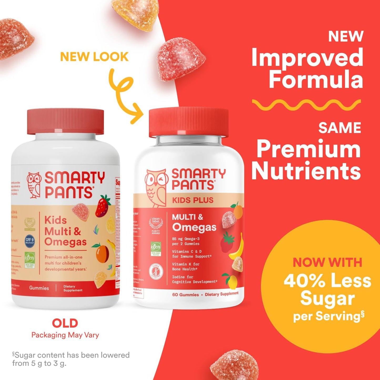 SmartyPants Kids Formula Daily Gummy Vitamins: Gluten Free, Multivitamin & Omega 3 Fish Oil (Dha/Epa), Methyl B12, Vitamin D3, Vitamin B6, 120 Count