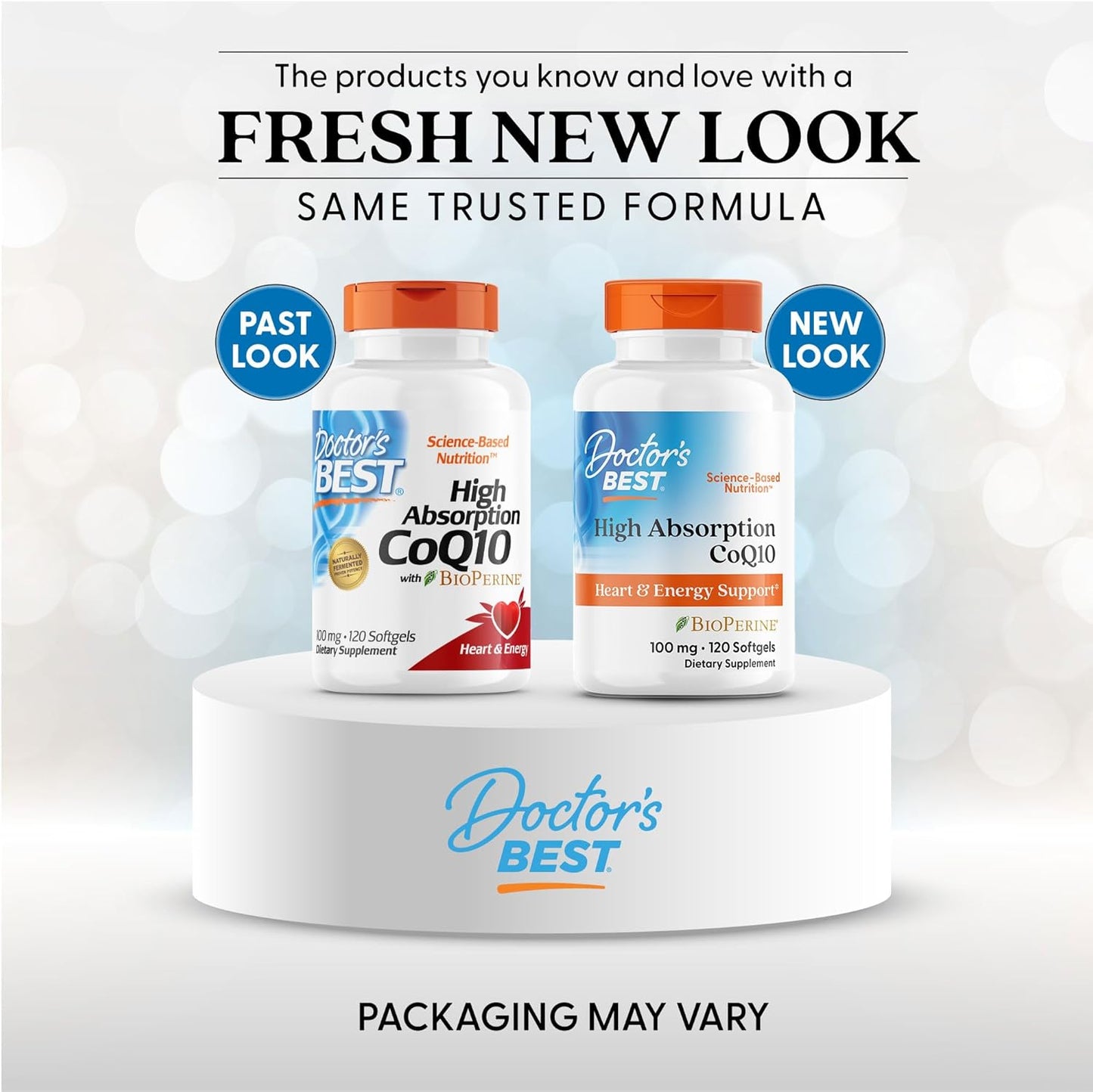 Doctor's Best High Absorption CoQ10 with BioPerine, Gluten Free, Naturally Fermented, Heart Health, Energy Production, 100 mg, 120