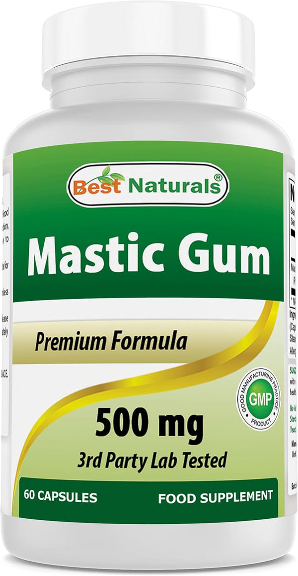 Best Naturals Mastic Gum 500 mg 60 Capsules Best