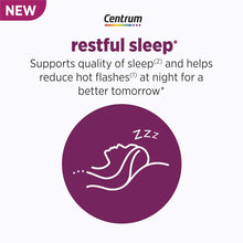 Centrum Restful Sleep Menopause Support Tablets, Supplement with Clinically Studied DailyZz and geniVida, 28 Count Centrum