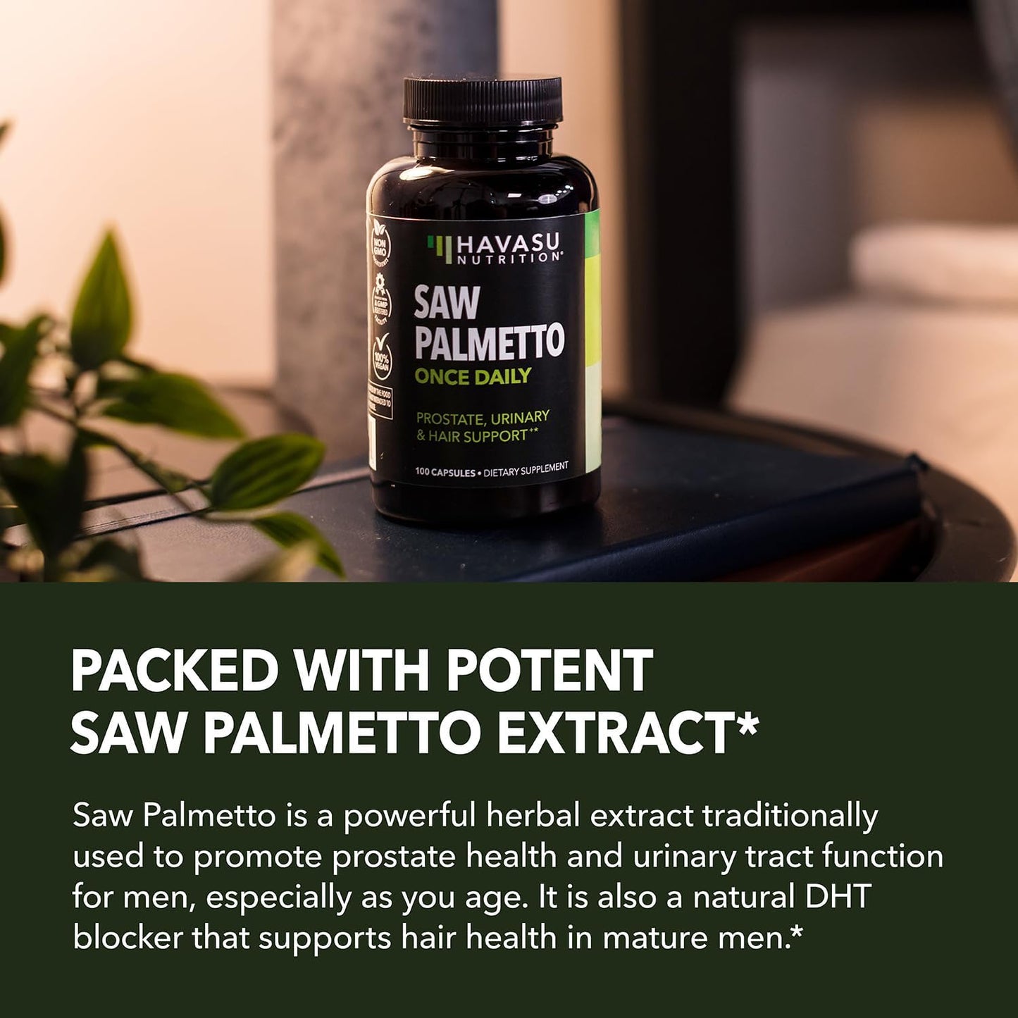 Havasu Nutrition Saw Palmetto Prostate Supplements for Men to Extenze Youth & Reduce Prostate Inflammation | DHT Blocker Hair Growth for Men to Reduce Balding