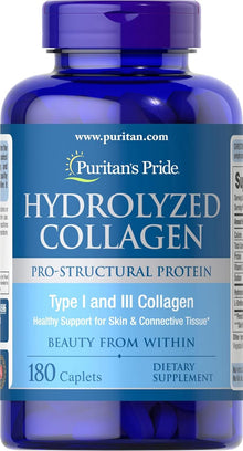 Puritans Pride Hydrolyzed Collagen Caplets, 1000 Mg, 180 Ct Puritan's Pride
