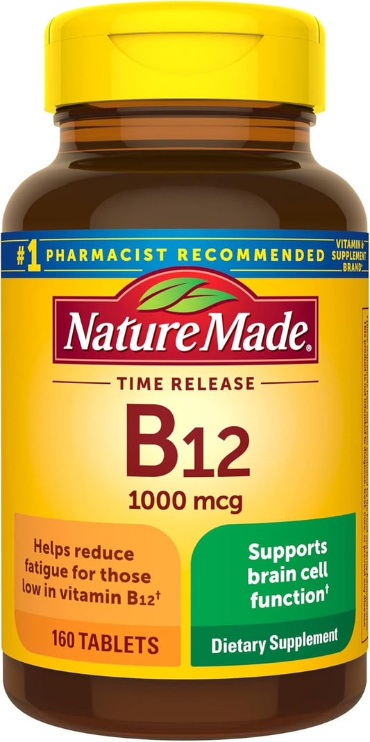 Nature Made Vitamin B12 1000 mcg,  160 Time Release Tablets