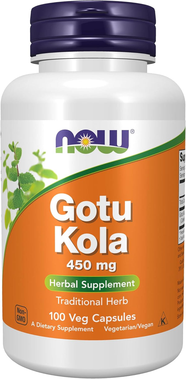 NOW Foods Supplements, Gotu Kola 450 mg, 100 Veg Capsules now