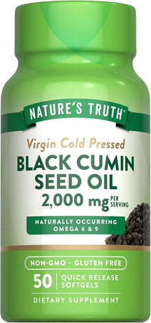 Nature's Truth Black Cumin Seed Oil 2000 mg 50 Softgel Capsules Nature's Truth