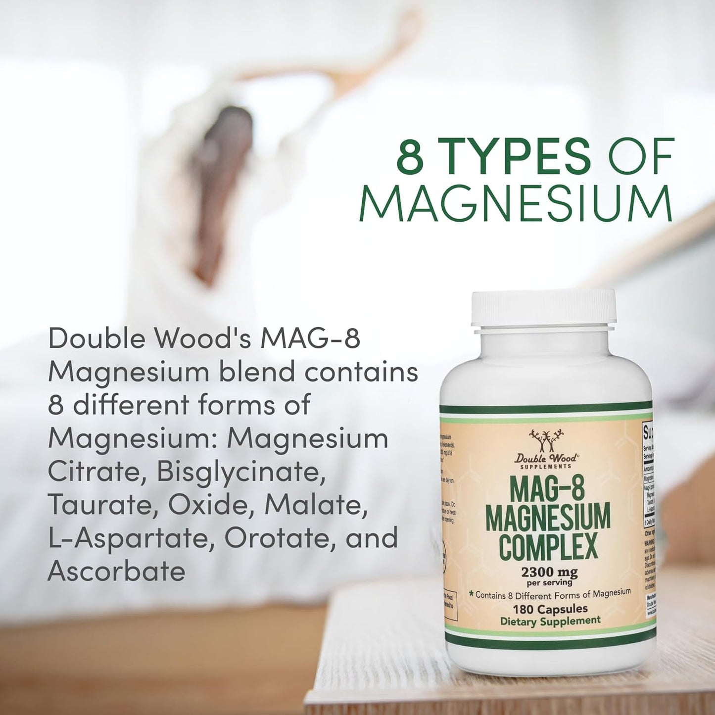 Double Wood Magnesium Complex 2300 mg, 180 Capsules