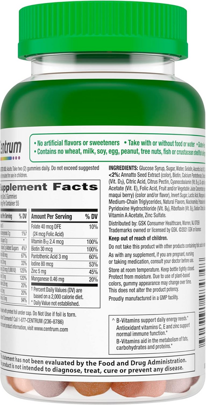 Centrum MultiGummies Gummy Multivitamin for Adults - 110 Count