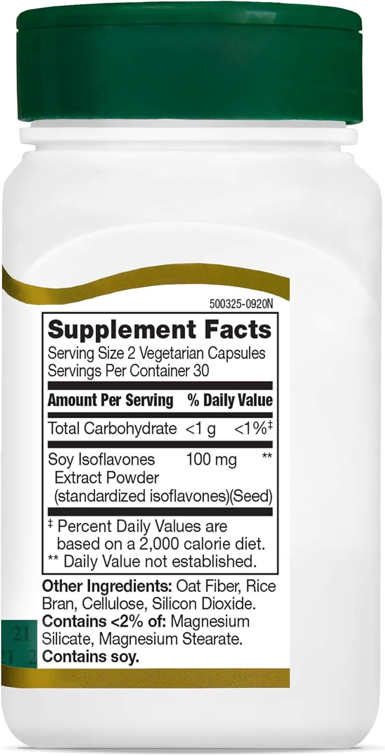 21st Century Soy Isoflavones Veg Capsules, 60Count