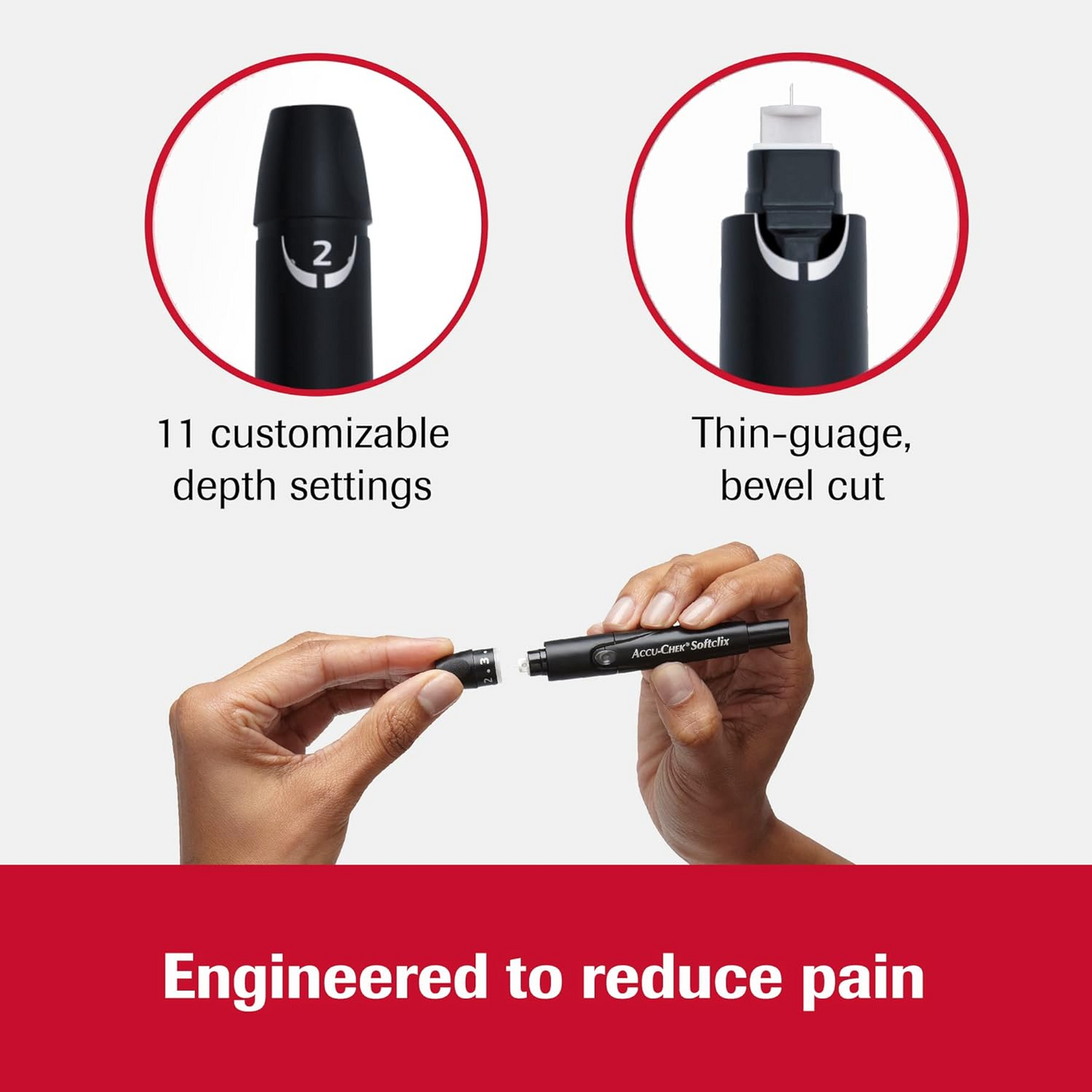 Accu-Chek Softclix Diabetes Lancing Device and 110 Softclix Lancets for Diabetic Blood Glucose Testing