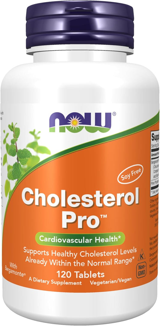 NOW Foods Supplements, Cholesterol Pro™ with Bergamonte™ , 120 Tablets