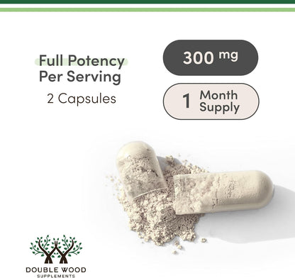 Double Wood Boric Acid 600mg, 60 Capsules