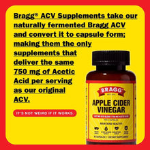 Bragg Apple Cider Vinegar Capsules - 750mg of Acetic Acid – Immune & Weight Management Support - 90 capsules Bragg