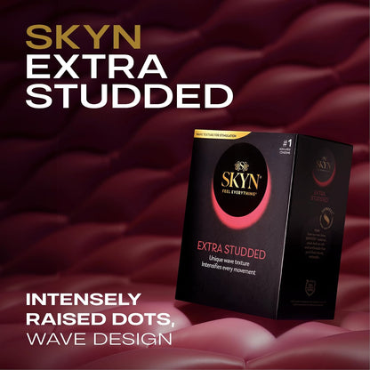 SKYN Extra Studded, 22 Count, Lubricated Latex-Free Condoms
