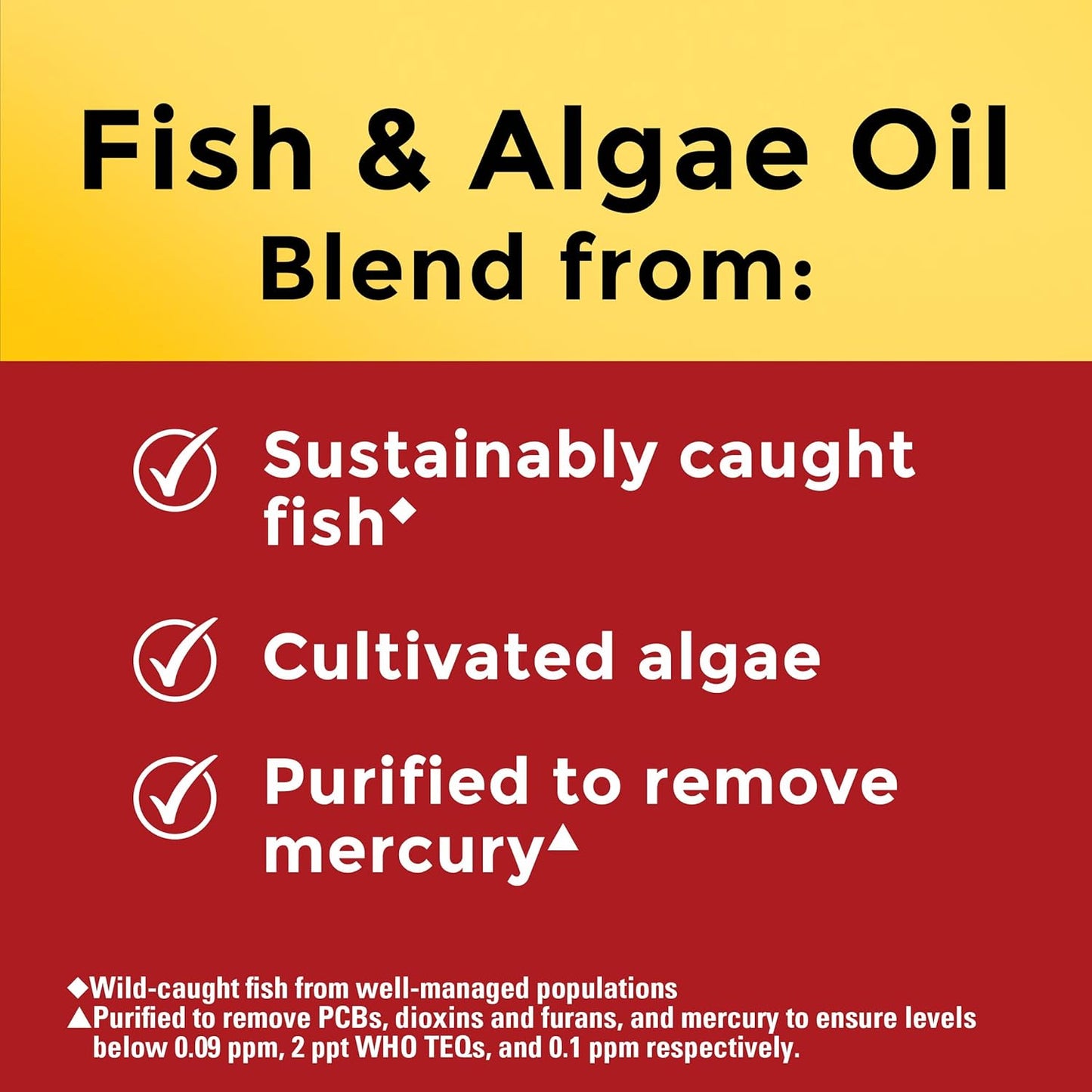 Nature Made Omega 3 Fish Oil and Algae Oil Supplements, 1200mg, 60 Softgels