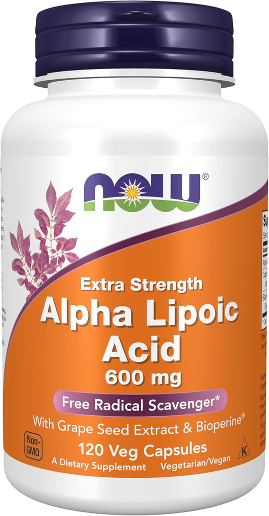 NOW Foods Supplements, Alpha Lipoic Acid 600 mg - 60 capsules